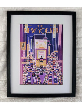 Framed 1928 The New Yorker Cover March 10 Ilonka Karasz Times Square